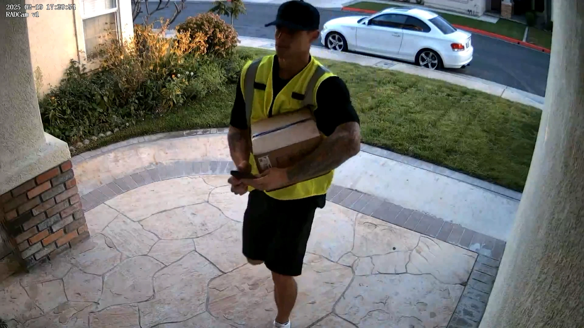 RADCam greeting delivery driver