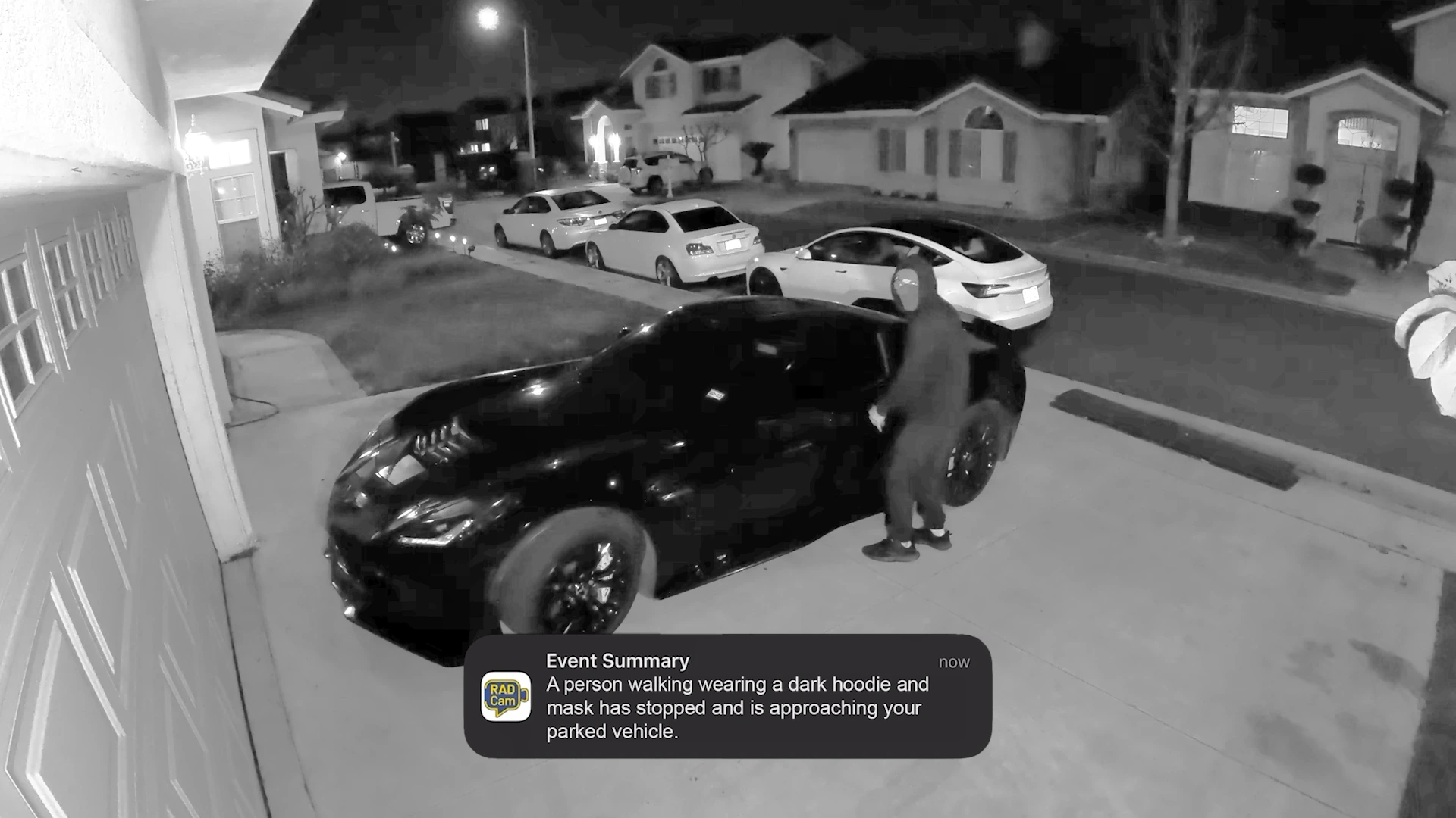 RADCam talking to intruder at door